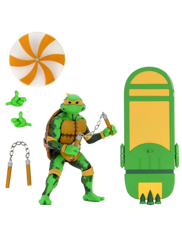 NECA TMNT: Turtles in Time – 7” Scale Action Figures – Series 2 - Michelangelo